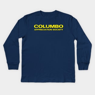 Columbo Appreciation Society Kids Long Sleeve T-Shirt